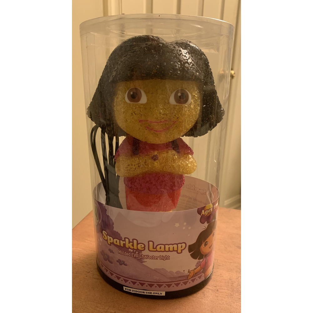 Rare Dora The Explorer‎ Sparkle Lamp 10" Molded EVA  Character  Lamp